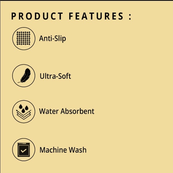 HOMESMART Tan Nude Chenille Bathmat (100% Microfiber, 19.6x31.5) - Picture 7 of 7